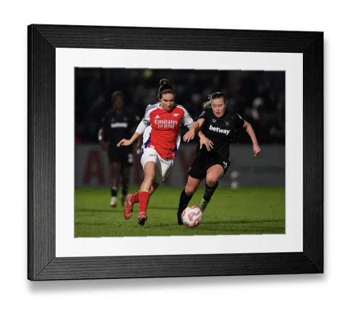 Framed Print : Arsenal FC v West Ham United FC - Barclays Women's Super League Arsenal FC v West Ham United FC - Barclays Women's Super League
