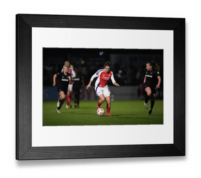 Framed Print : Arsenal FC v West Ham United FC - Barclays Women's Super League Arsenal FC v West Ham United FC - Barclays Women's Super League