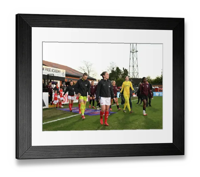 Framed Print : Arsenal FC v West Ham United FC - Barclays Women's Super League Arsenal FC v West Ham United FC - Barclays Women's Super League