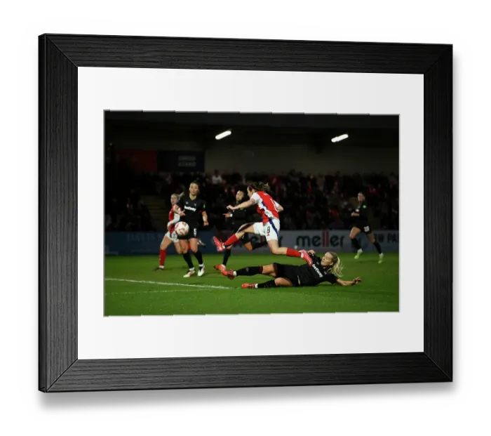 Framed Print : Arsenal FC v West Ham United FC - Barclays Women's Super League Arsenal FC v West Ham United FC - Barclays Women's Super League