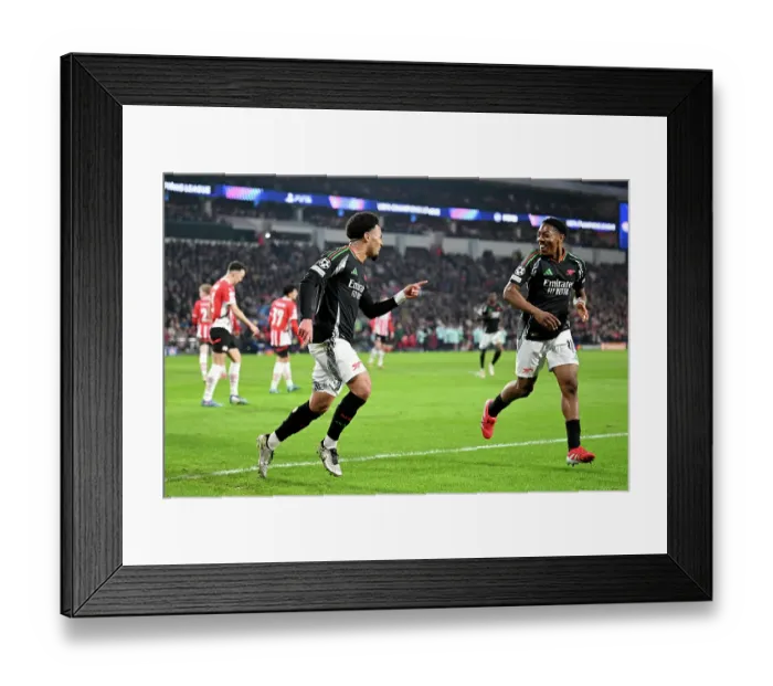 Framed Print : PSV Eindhoven v Arsenal FC - UEFA Champions League 2024 / 25 Round of 16 First Leg