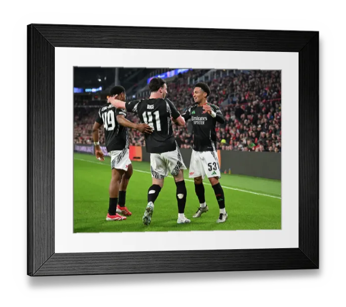 Framed Print : PSV Eindhoven v Arsenal FC - UEFA Champions League 2024 / 25 Round of 16 First Leg