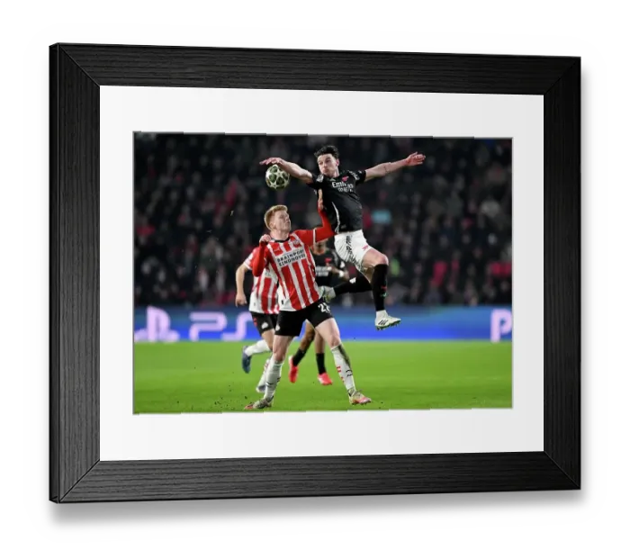 Framed Print : PSV Eindhoven v Arsenal FC - UEFA Champions League 2024 / 25 Round of 16 First Leg
