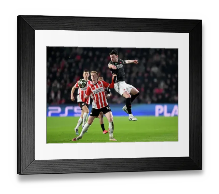 Framed Print : PSV Eindhoven v Arsenal FC - UEFA Champions League 2024 / 25 Round of 16 First Leg