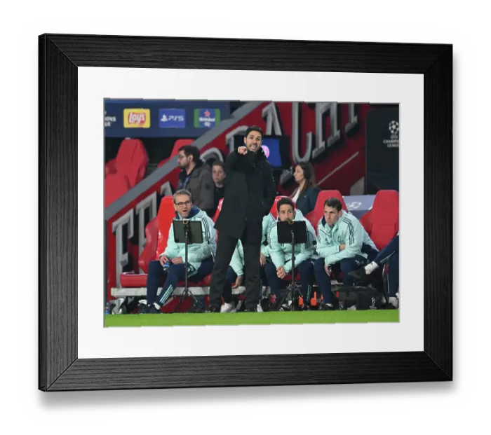 Framed Print : PSV Eindhoven v Arsenal FC - UEFA Champions League 2024 / 25 Round of 16 First Leg