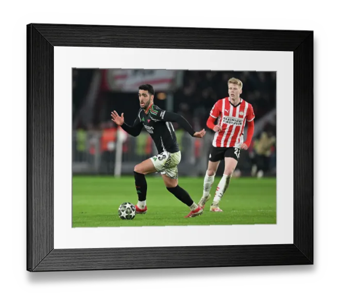 Framed Print : PSV Eindhoven v Arsenal FC - UEFA Champions League 2024 / 25 Round of 16 First Leg