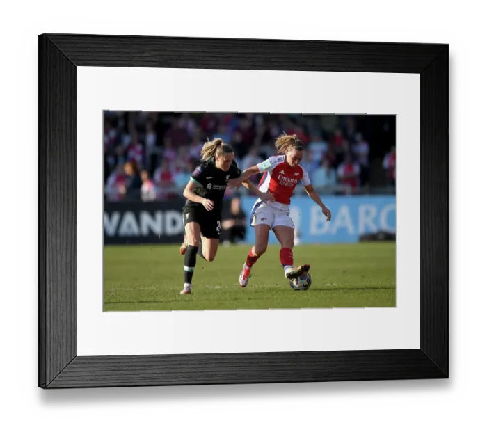 Framed Print : Arsenal v Liverpool - The Adobe Women's FA Cup Quarter Final Arsenal v Liverpool - The Adobe Women's FA Cup Quarter Final