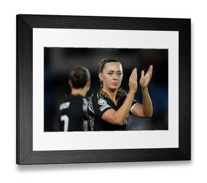 Framed Print : Real Madrid CF v Arsenal FC - UEFA Women's Champions League Quarter Finals First Leg Real Madrid CF v Arsenal FC - UEFA Women's Champions League Quarter Finals First Leg