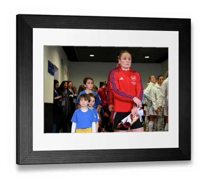 Framed Print : Real Madrid CF v Arsenal FC - UEFA Women's Champions League Quarter Finals First Leg Real Madrid CF v Arsenal FC - UEFA Women's Champions League Quarter Finals First Leg