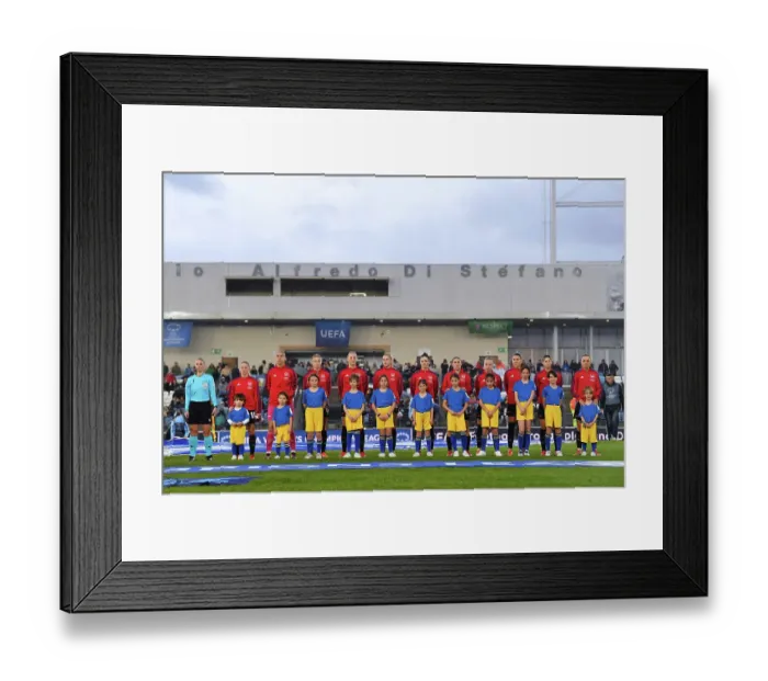 Framed Print : Real Madrid CF v Arsenal FC - UEFA Women's Champions League Quarter Finals First Leg Real Madrid CF v Arsenal FC - UEFA Women's Champions League Quarter Finals First Leg