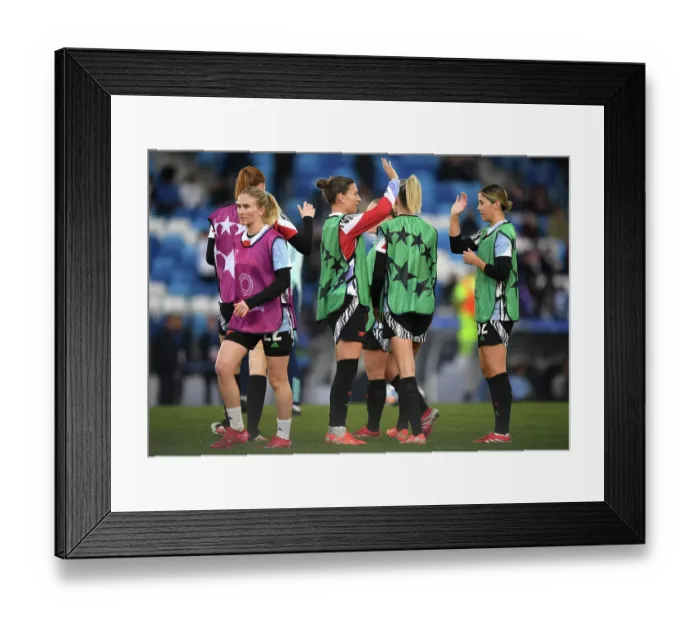 Framed Print : Real Madrid CF v Arsenal FC - UEFA Women's Champions League Quarter Finals First Leg Real Madrid CF v Arsenal FC - UEFA Women's Champions League Quarter Finals First Leg