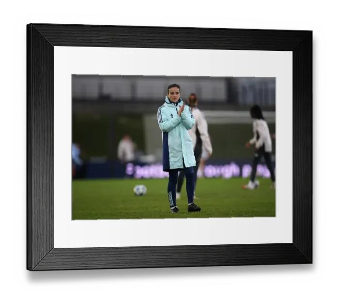 Framed Print : Real Madrid CF v Arsenal FC - UEFA Women's Champions League Quarter Finals First Leg Real Madrid CF v Arsenal FC - UEFA Women's Champions League Quarter Finals First Leg
