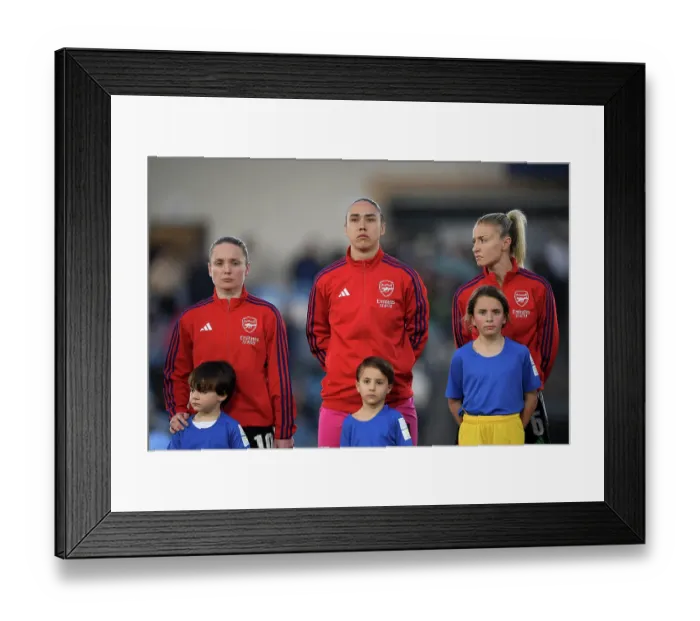 Framed Print : Real Madrid CF v Arsenal FC - UEFA Women's Champions League Quarter Finals First Leg Real Madrid CF v Arsenal FC - UEFA Women's Champions League Quarter Finals First Leg