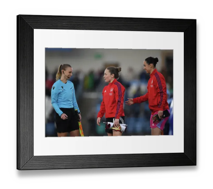 Framed Print : Real Madrid CF v Arsenal FC - UEFA Women's Champions League Quarter Finals First Leg Real Madrid CF v Arsenal FC - UEFA Women's Champions League Quarter Finals First Leg
