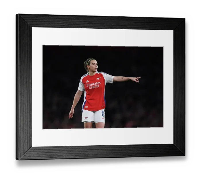 Framed Print : Arsenal FC v Real Madrid CF - UEFA Women's Champions League Quarter Finals Second Leg Arsenal FC v Real Madrid CF - UEFA Women's Champions League Quarter Finals Second Leg