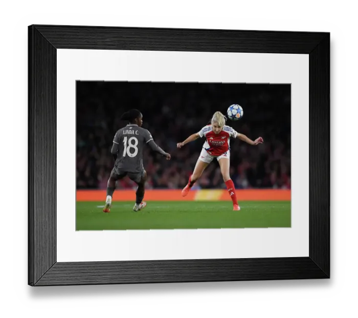 Framed Print : Arsenal FC v Real Madrid CF - UEFA Women's Champions League Quarter Finals Second Leg Arsenal FC v Real Madrid CF - UEFA Women's Champions League Quarter Finals Second Leg