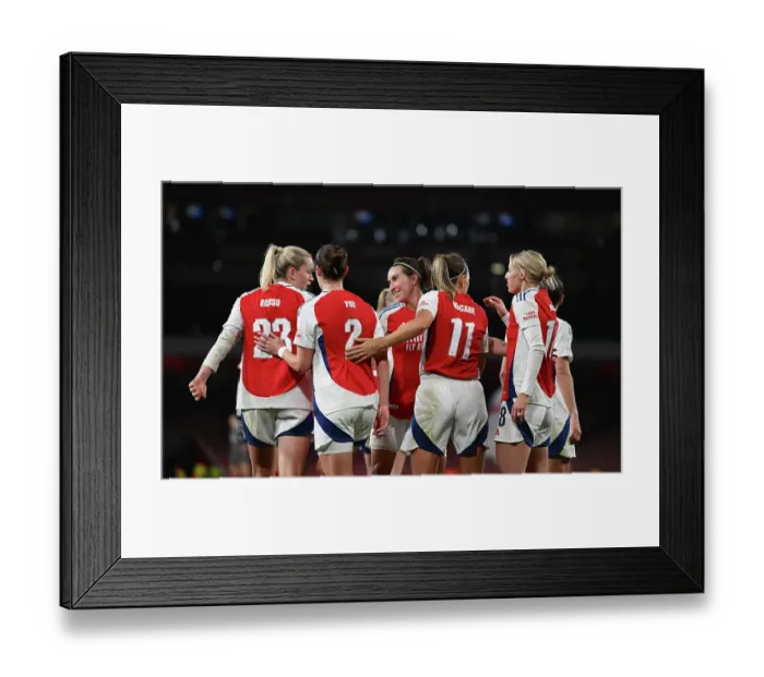 Framed Print : Arsenal FC v Real Madrid CF - UEFA Women's Champions League Quarter Finals Second Leg Arsenal FC v Real Madrid CF - UEFA Women's Champions League Quarter Finals Second Leg