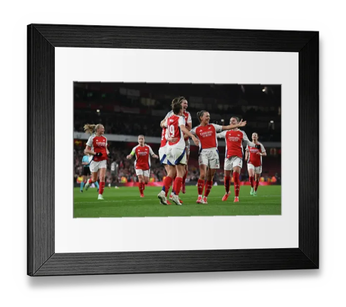 Framed Print : Arsenal FC v Real Madrid CF - UEFA Women's Champions League Quarter Finals Second Leg Arsenal FC v Real Madrid CF - UEFA Women's Champions League Quarter Finals Second Leg