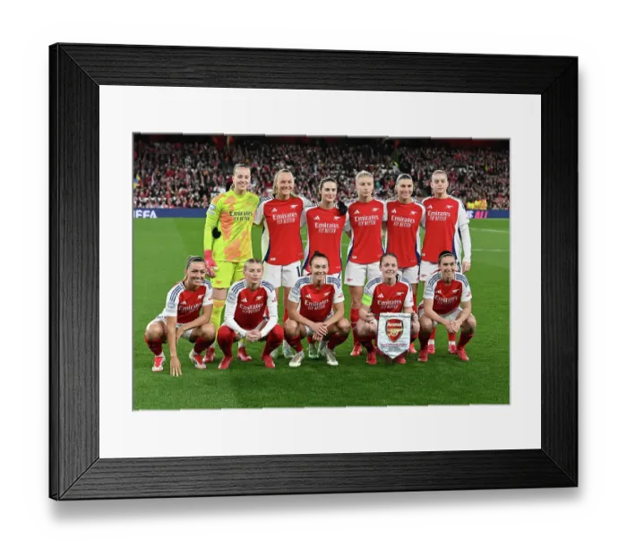Framed Print : Arsenal FC v Real Madrid CF - UEFA Women's Champions League Quarter Finals Second Leg Arsenal FC v Real Madrid CF - UEFA Women's Champions League Quarter Finals Second Leg