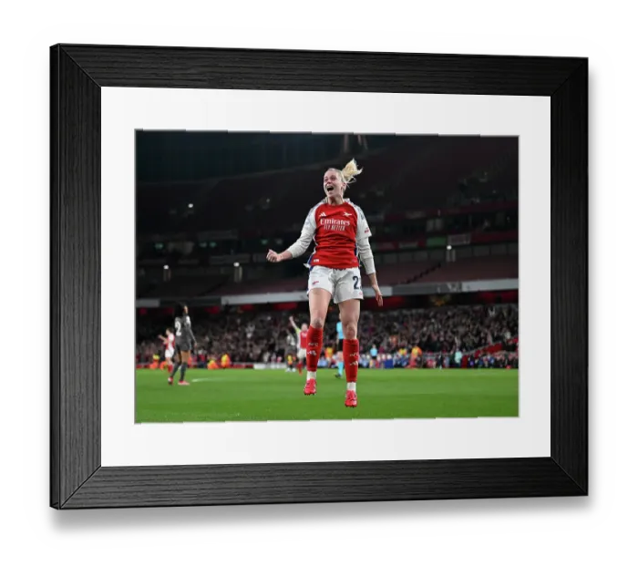 Framed Print : Arsenal FC v Real Madrid CF - UEFA Women's Champions League Quarter Finals Second Leg