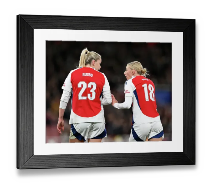 Framed Print : Arsenal FC v Real Madrid CF - UEFA Women's Champions League Quarter Finals Second Leg