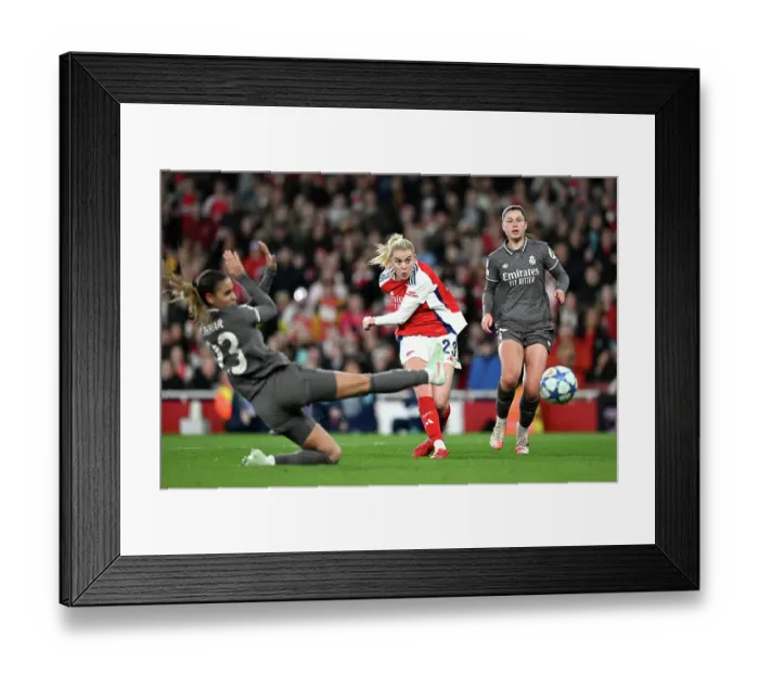Framed Print : Arsenal FC v Real Madrid CF - UEFA Women's Champions League Quarter Finals Second Leg Arsenal FC v Real Madrid CF - UEFA Women's Champions League Quarter Finals Second Leg