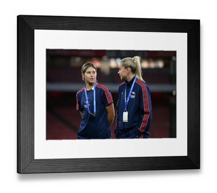Framed Print : Arsenal FC v Real Madrid CF - UEFA Women's Champions League Quarter Finals Second Leg Arsenal FC v Real Madrid CF - UEFA Women's Champions League Quarter Finals Second Leg