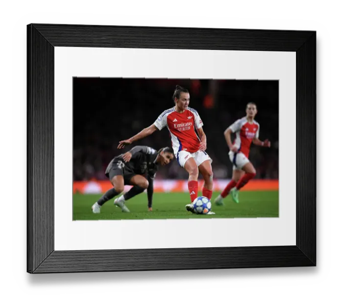 Framed Print : Arsenal FC v Real Madrid CF - UEFA Women's Champions League Quarter Finals Second Leg Arsenal FC v Real Madrid CF - UEFA Women's Champions League Quarter Finals Second Leg