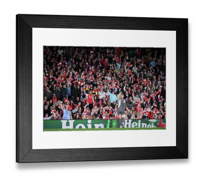 Framed Print : Arsenal FC v Real Madrid CF - UEFA Women's Champions League Quarter Finals Second Leg Arsenal FC v Real Madrid CF - UEFA Women's Champions League Quarter Finals Second Leg