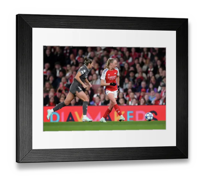 Framed Print : Arsenal FC v Real Madrid CF - UEFA Women's Champions League Quarter Finals Second Leg Arsenal FC v Real Madrid CF - UEFA Women's Champions League Quarter Finals Second Leg