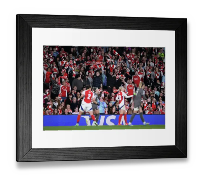 Framed Print : Arsenal FC v Real Madrid CF - UEFA Women's Champions League Quarter Finals Second Leg Arsenal FC v Real Madrid CF - UEFA Women's Champions League Quarter Finals Second Leg
