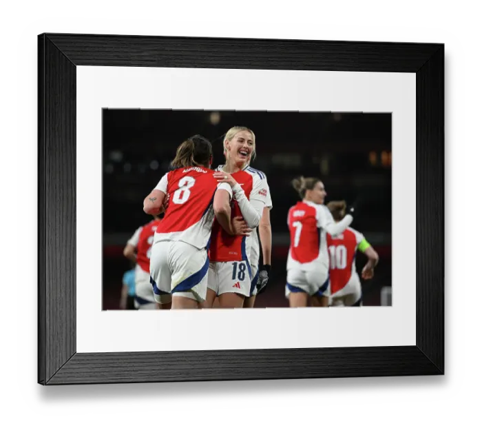 Framed Print : Arsenal FC v Real Madrid CF - UEFA Women's Champions League Quarter Finals Second Leg Arsenal FC v Real Madrid CF - UEFA Women's Champions League Quarter Finals Second Leg