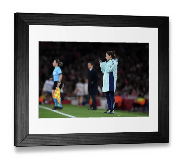 Framed Print : Arsenal FC v Real Madrid CF - UEFA Women's Champions League Quarter Finals Second Leg Arsenal FC v Real Madrid CF - UEFA Women's Champions League Quarter Finals Second Leg