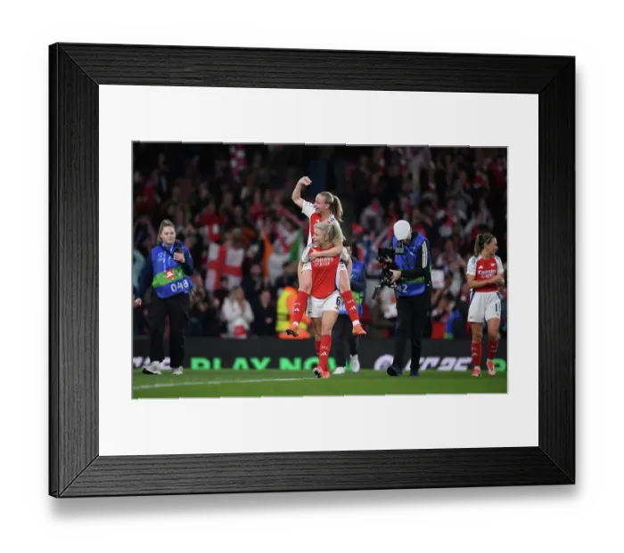 Framed Print : Arsenal FC v Real Madrid CF - UEFA Women's Champions League Quarter Finals Second Leg Arsenal FC v Real Madrid CF - UEFA Women's Champions League Quarter Finals Second Leg