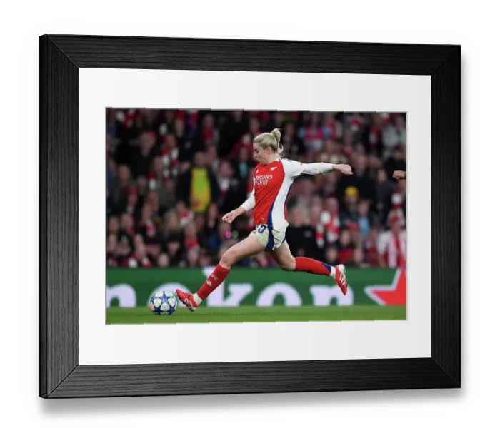 Framed Print : Arsenal FC v Real Madrid CF - UEFA Women's Champions League Quarter Finals Second Leg Arsenal FC v Real Madrid CF - UEFA Women's Champions League Quarter Finals Second Leg