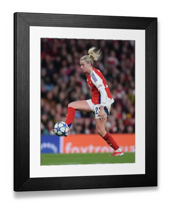Framed Print : Arsenal FC v Real Madrid CF - UEFA Women's Champions League Quarter Finals Second Leg Arsenal FC v Real Madrid CF - UEFA Women's Champions League Quarter Finals Second Leg