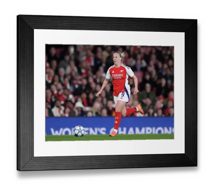 Framed Print : Arsenal FC v Real Madrid CF - UEFA Women's Champions League Quarter Finals Second Leg Arsenal FC v Real Madrid CF - UEFA Women's Champions League Quarter Finals Second Leg