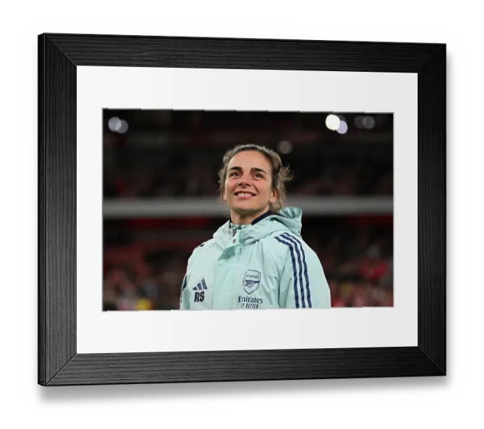 Framed Print : Arsenal FC v Real Madrid CF - UEFA Women's Champions League Quarter Finals Second Leg Arsenal FC v Real Madrid CF - UEFA Women's Champions League Quarter Finals Second Leg