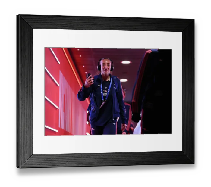 Framed Print : Arsenal FC v Real Madrid CF - UEFA Women's Champions League Quarter Finals Second Leg Arsenal FC v Real Madrid CF - UEFA Women's Champions League Quarter Finals Second Leg