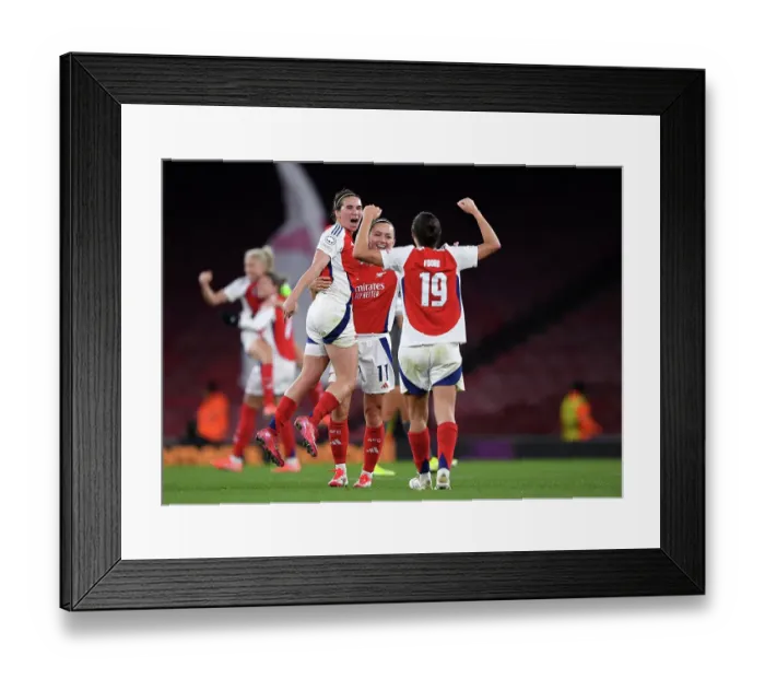 Framed Print : Arsenal FC v Real Madrid CF - UEFA Women's Champions League Quarter Finals Second Leg Arsenal FC v Real Madrid CF - UEFA Women's Champions League Quarter Finals Second Leg
