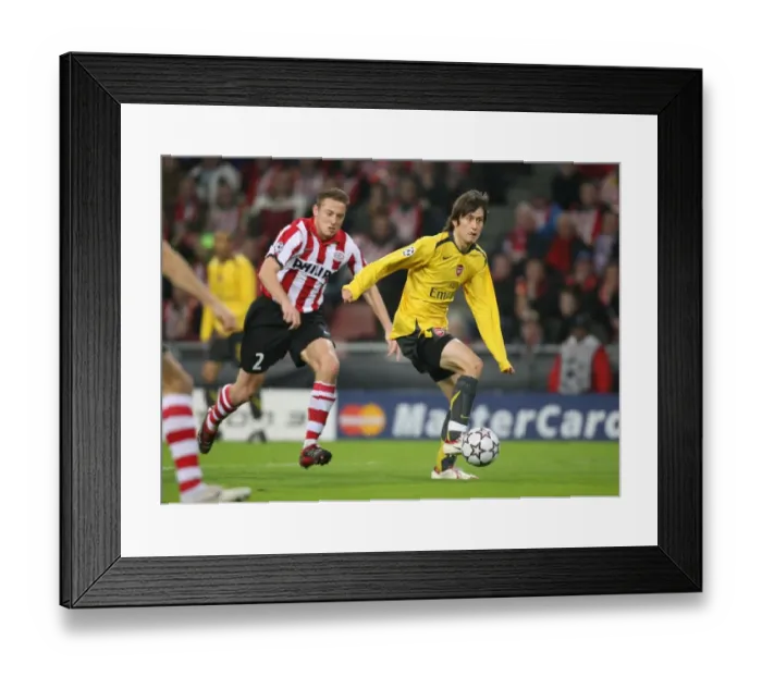 Framed Print : Tomas Rosicky (Arsenal) Jan Kromkamp (PSV) Framed Print : Tomas Rosicky (Arsenal) Jan Kromkamp (PSV)