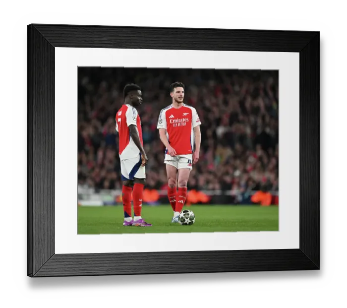 Framed Print : Arsenal FC v Real Madrid C.F. - UEFA Champions League 2024 / 25 Quarter Final First Leg