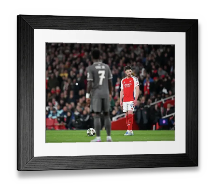 Framed Print : Arsenal FC v Real Madrid C.F. - UEFA Champions League 2024 / 25 Quarter Final First Leg