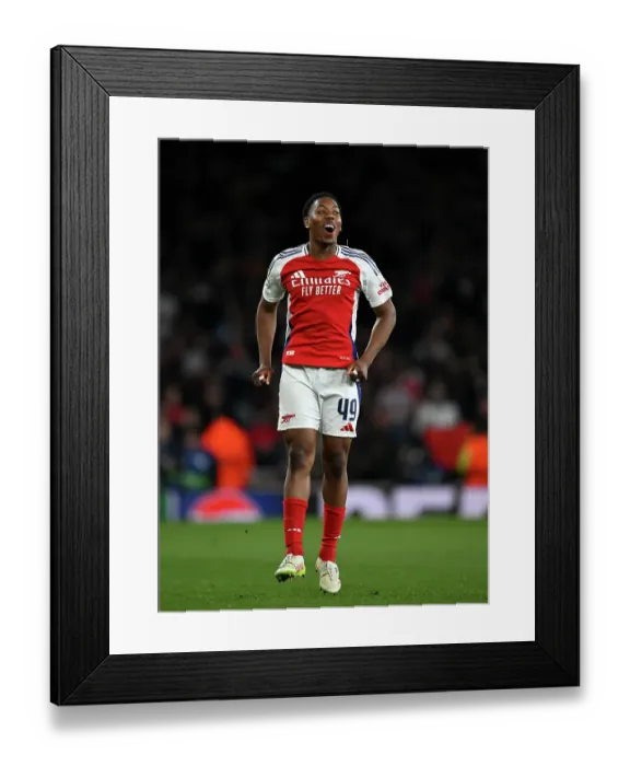 Framed Print : Arsenal FC v Real Madrid C.F. - UEFA Champions League 2024 / 25 Quarter Final First Leg
