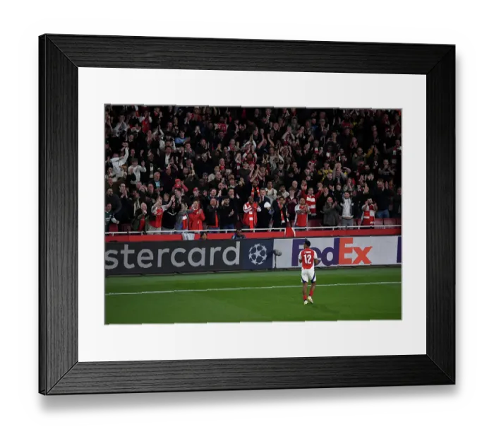 Framed Print : Arsenal FC v Real Madrid C.F. - UEFA Champions League 2024 / 25 Quarter Final First Leg
