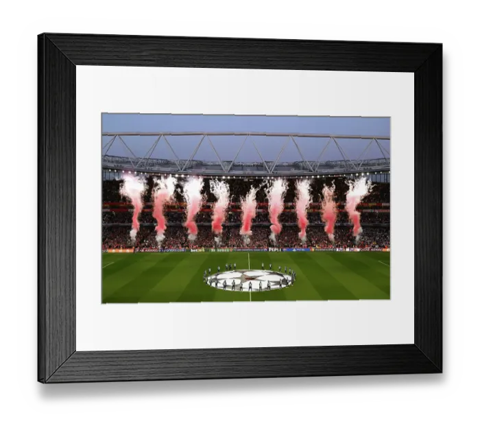 Framed Print : Arsenal FC v Real Madrid C.F. - UEFA Champions League 2024 / 25 Quarter Final First Leg