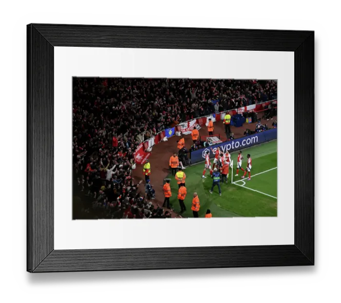 Framed Print : Arsenal FC v Real Madrid C.F. - UEFA Champions League 2024 / 25 Quarter Final First Leg