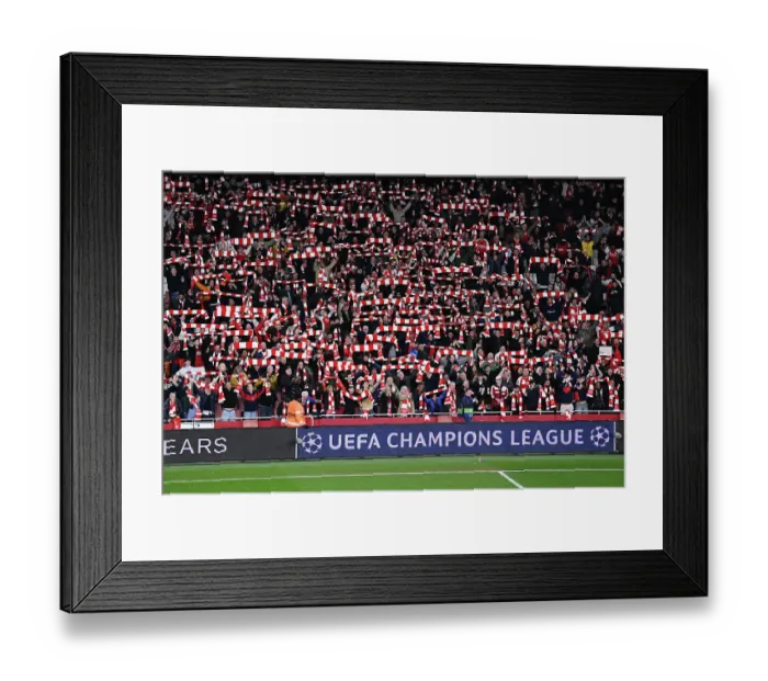 Framed Print : Arsenal FC v Real Madrid C.F. - UEFA Champions League 2024 / 25 Quarter Final First Leg