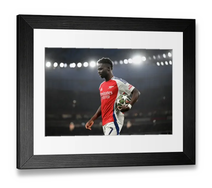 Framed Print : Arsenal FC v Real Madrid C.F. - UEFA Champions League 2024 / 25 Quarter Final First Leg
