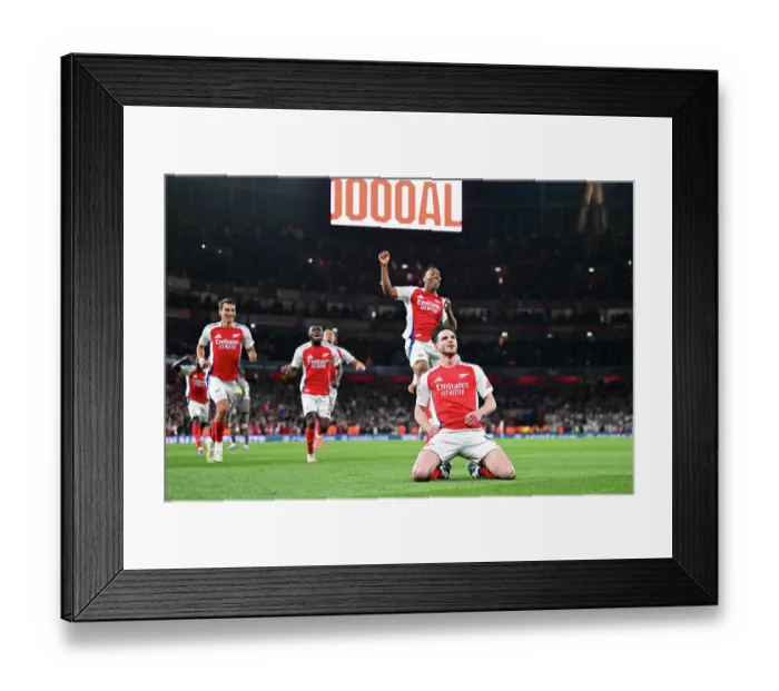Framed Print : Arsenal FC v Real Madrid C.F. - UEFA Champions League 2024 / 25 Quarter Final First Leg